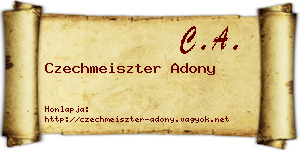 Czechmeiszter Adony névjegykártya